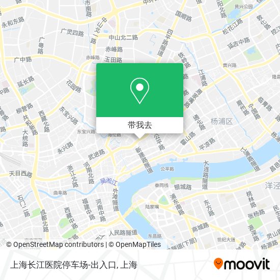 上海长江医院停车场-出入口地图