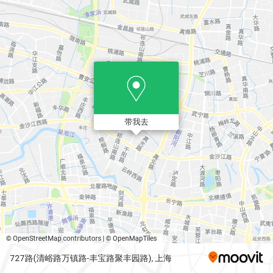 727路(清峪路万镇路-丰宝路聚丰园路)地图