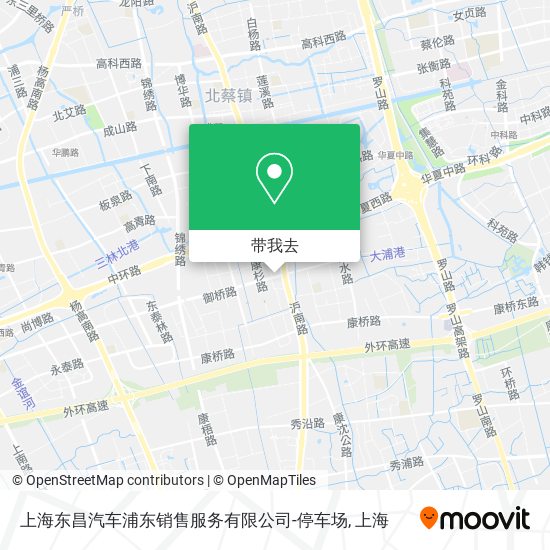 上海东昌汽车浦东销售服务有限公司-停车场地图