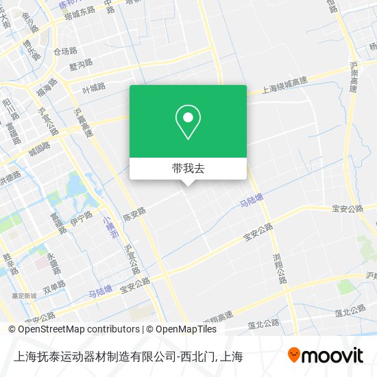 上海抚泰运动器材制造有限公司-西北门地图