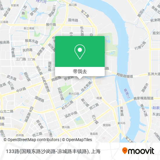 133路(国顺东路沙岗路-凉城路丰镇路)地图