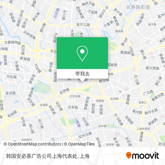 韩国安必喜广告公司上海代表处地图