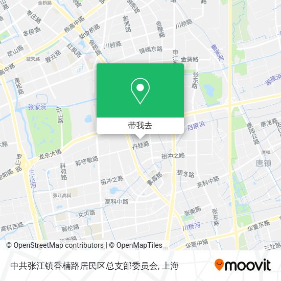 中共张江镇香楠路居民区总支部委员会地图