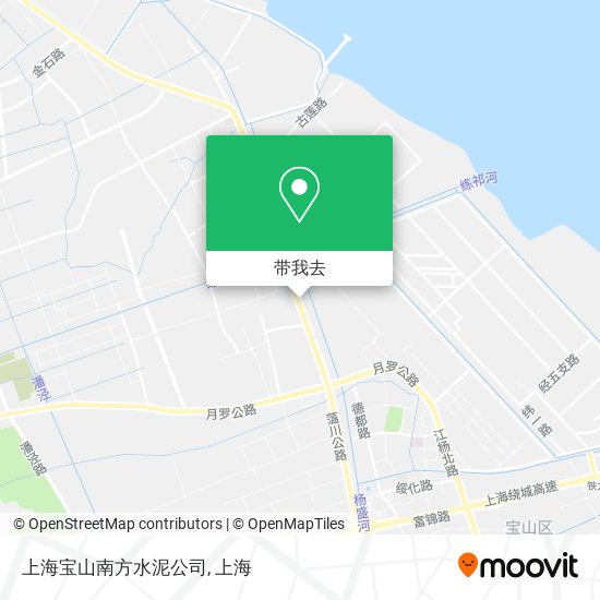 上海宝山南方水泥公司地图