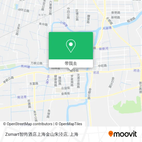 Zsmart智尚酒店上海金山朱泾店地图