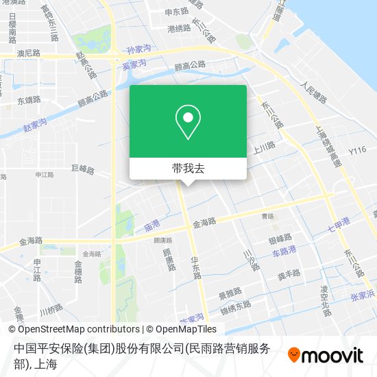 中国平安保险(集团)股份有限公司(民雨路营销服务部)地图