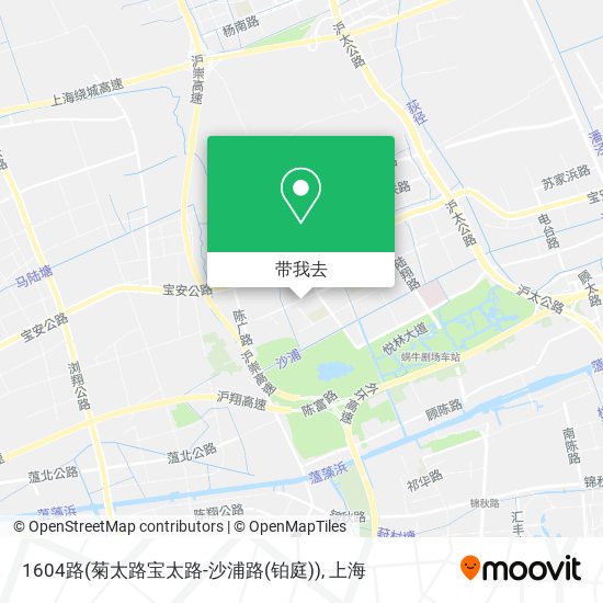 1604路(菊太路宝太路-沙浦路(铂庭))地图