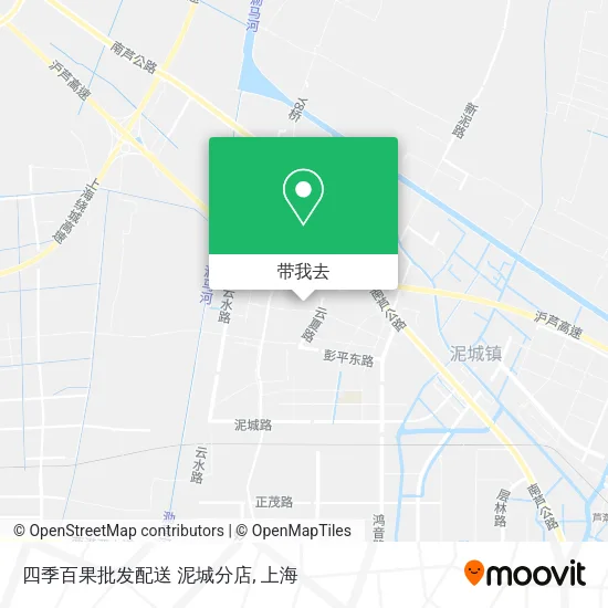 四季百果批发配送 泥城分店地图