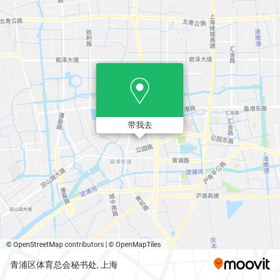青浦区体育总会秘书处地图