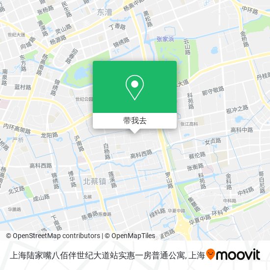 上海陆家嘴八佰伴世纪大道站实惠一房普通公寓地图