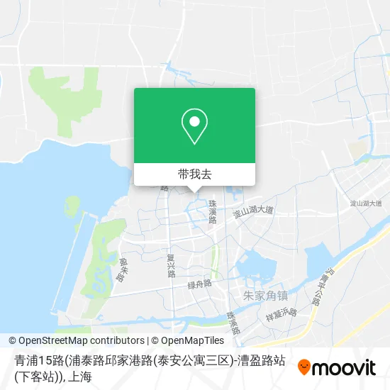 青浦15路(浦泰路邱家港路(泰安公寓三区)-漕盈路站(下客站))地图