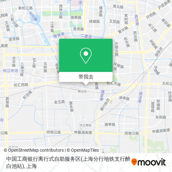 中国工商银行离行式自助服务区(上海分行地铁支行醉白池站)地图