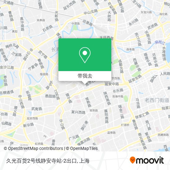久光百货2号线静安寺站-2出口地图