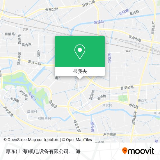 厚东(上海)机电设备有限公司地图