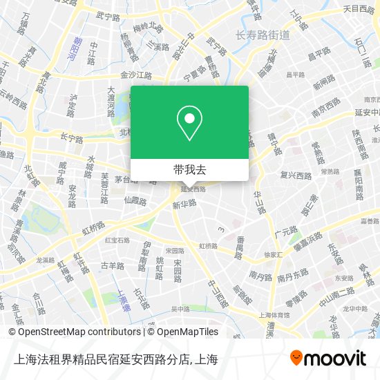 上海法租界精品民宿延安西路分店地图