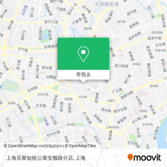 上海呈家短租公寓安顺路分店地图