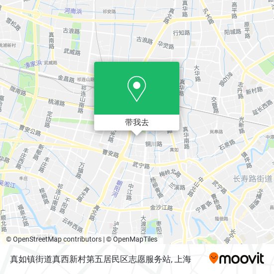 真如镇街道真西新村第五居民区志愿服务站地图