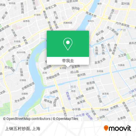 上钢五村炒面地图