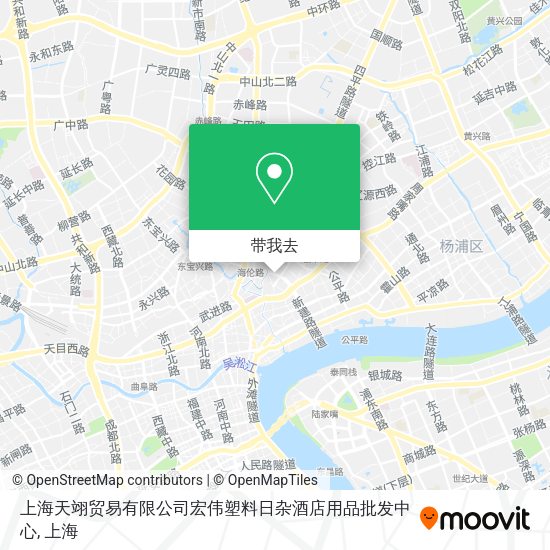 上海天翊贸易有限公司宏伟塑料日杂酒店用品批发中心地图