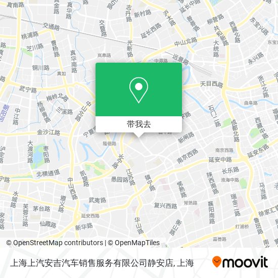 上海上汽安吉汽车销售服务有限公司静安店地图