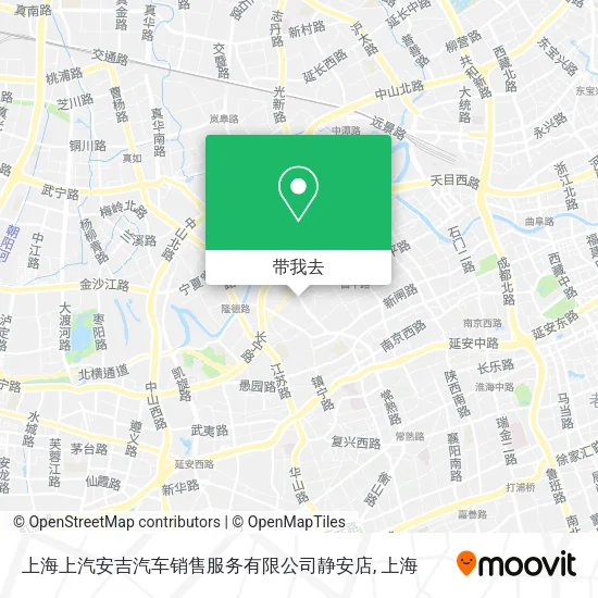上海上汽安吉汽车销售服务有限公司静安店地图