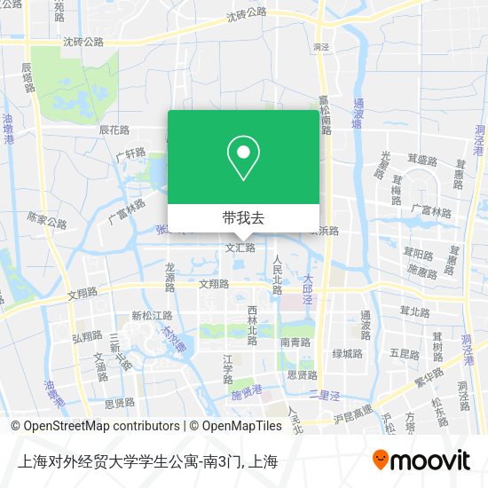 上海对外经贸大学学生公寓-南3门地图