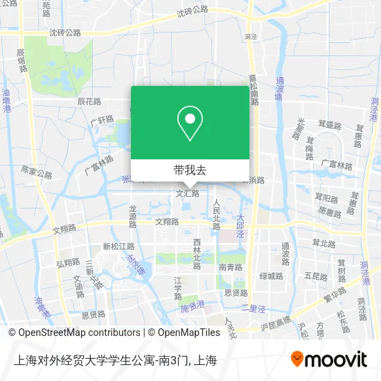上海对外经贸大学学生公寓-南3门地图