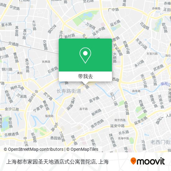 上海都市家园圣天地酒店式公寓普陀店地图