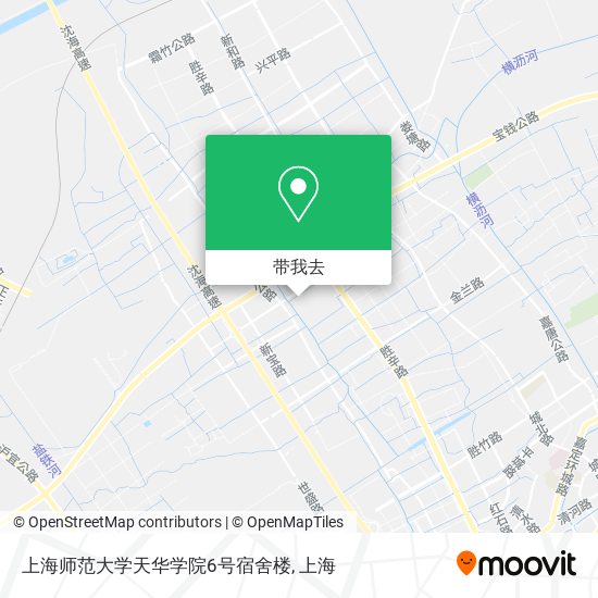 上海师范大学天华学院6号宿舍楼地图