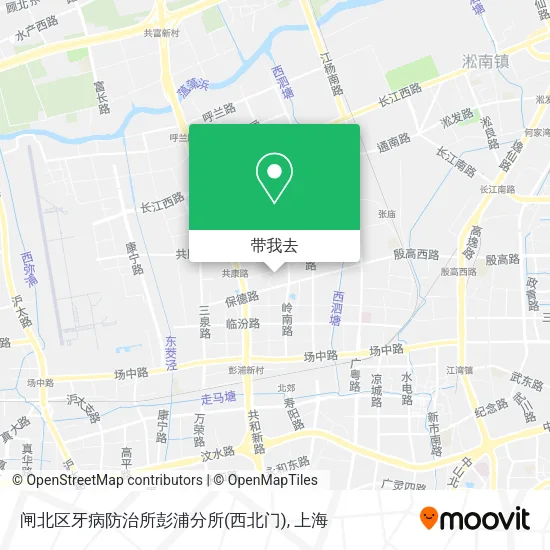 闸北区牙病防治所彭浦分所(西北门)地图