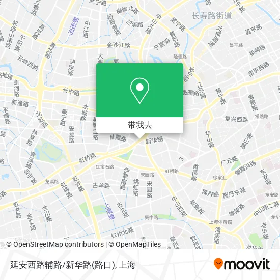 延安西路辅路/新华路(路口)地图