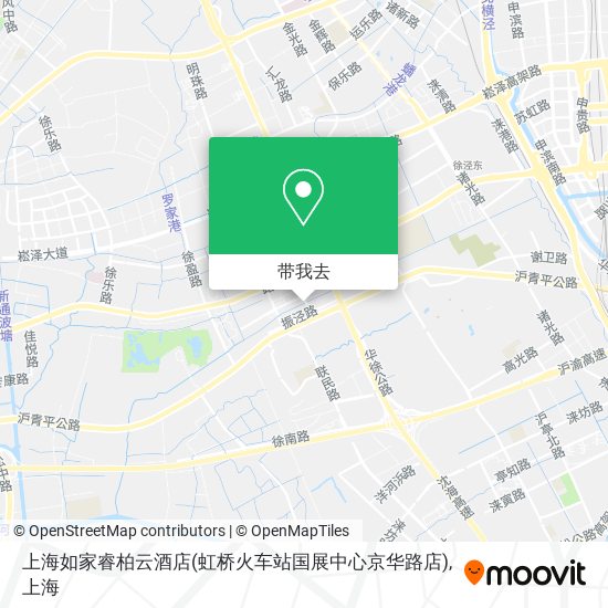 上海如家睿柏云酒店(虹桥火车站国展中心京华路店)地图