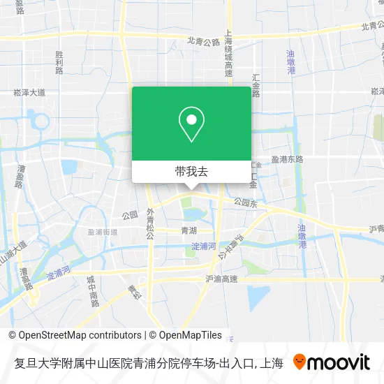 复旦大学附属中山医院青浦分院停车场-出入口地图