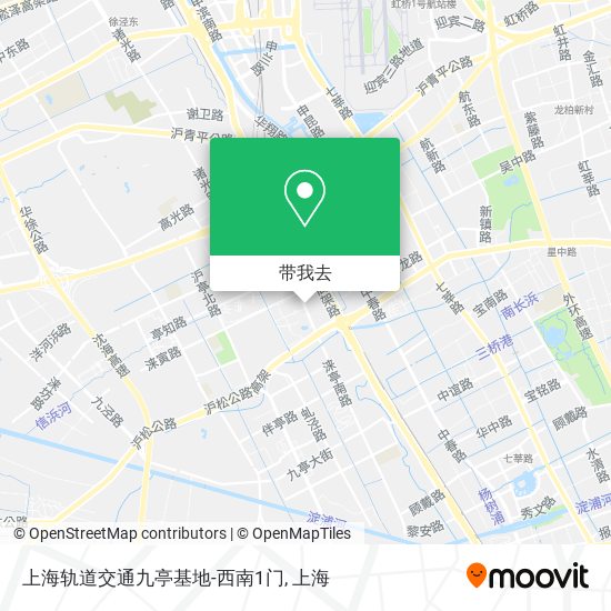 上海轨道交通九亭基地-西南1门地图