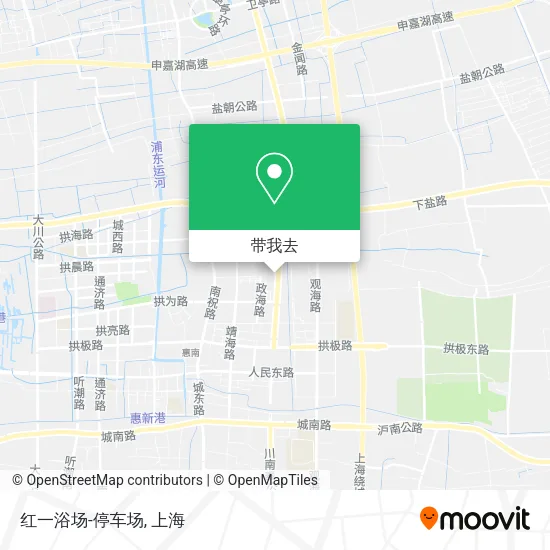 红一浴场-停车场地图