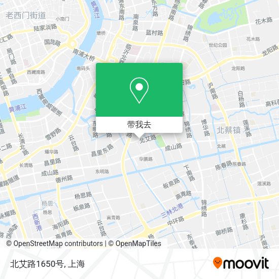 北艾路1650号地图