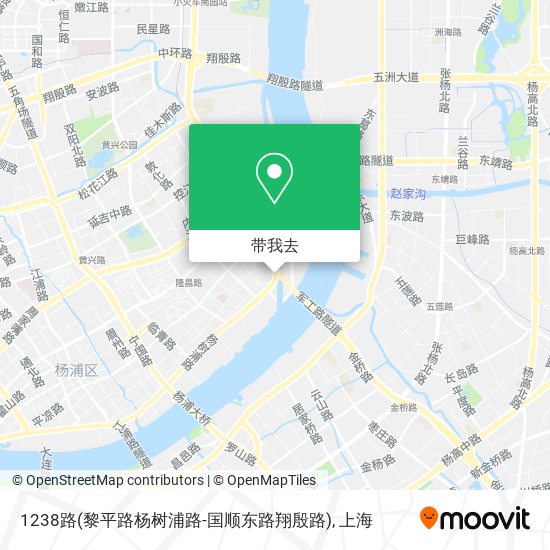 1238路(黎平路杨树浦路-国顺东路翔殷路)地图