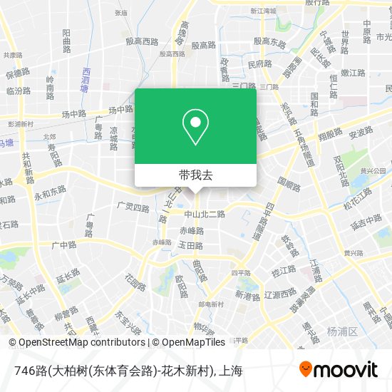 746路(大柏树(东体育会路)-花木新村)地图