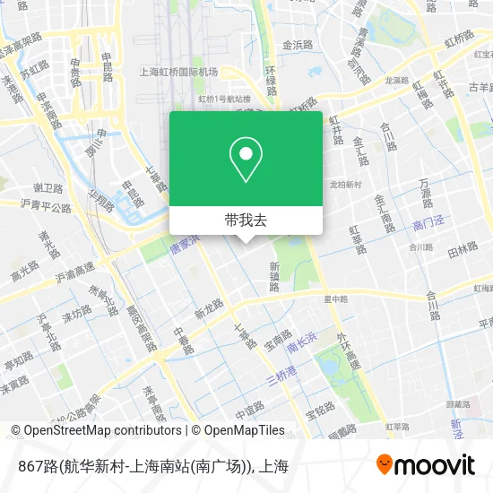 867路(航华新村-上海南站(南广场))地图