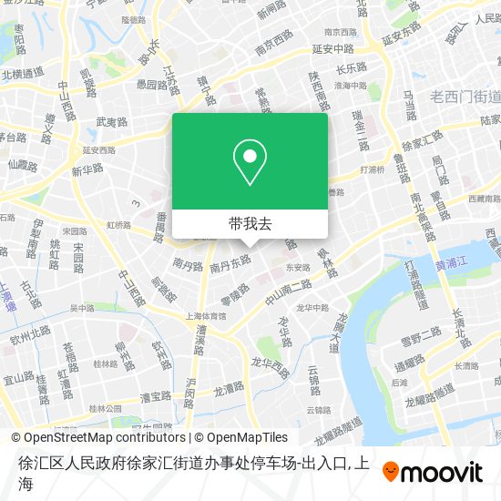 徐汇区人民政府徐家汇街道办事处停车场-出入口地图