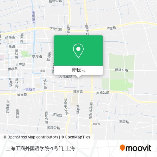 上海工商外国语学院-1号门地图