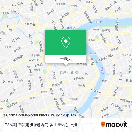 736路[低谷定班](老西门-罗山新村)地图