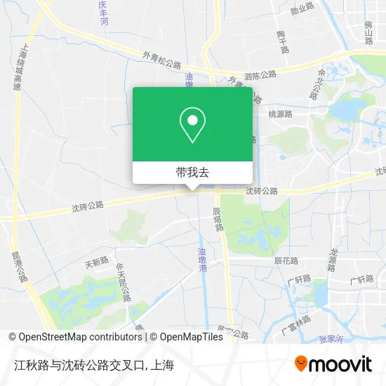 江秋路与沈砖公路交叉口地图