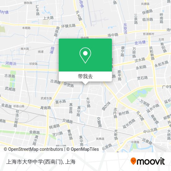 上海市大华中学(西南门)地图