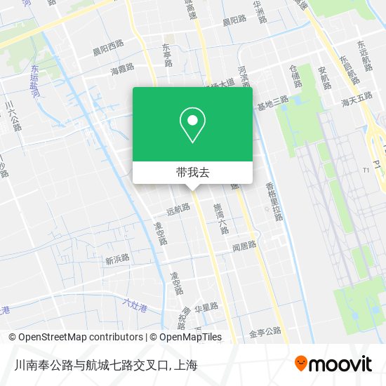 川南奉公路与航城七路交叉口地图