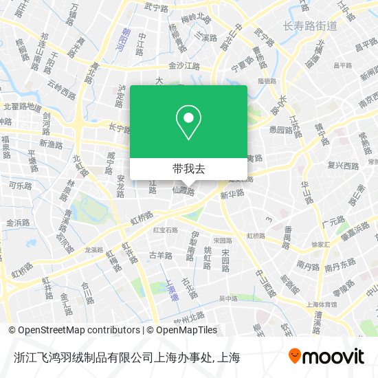 浙江飞鸿羽绒制品有限公司上海办事处地图