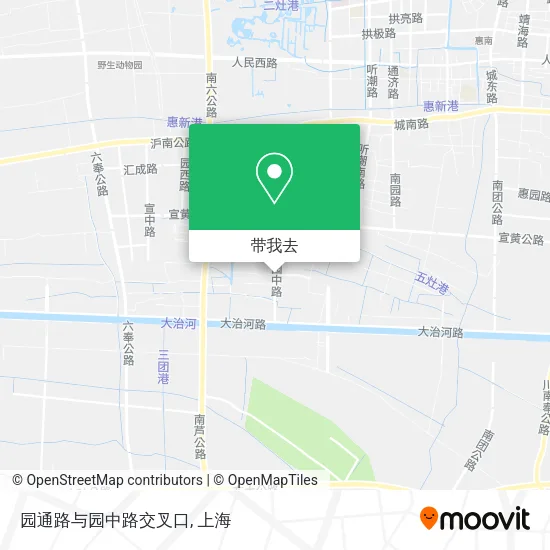 园通路与园中路交叉口地图