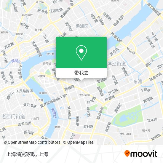 上海鸿宽家政地图