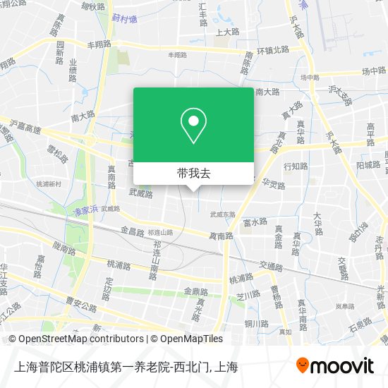 上海普陀区桃浦镇第一养老院-西北门地图