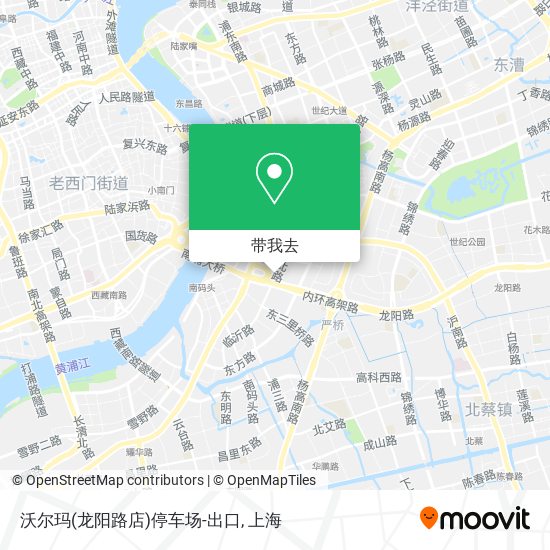 沃尔玛(龙阳路店)停车场-出口地图